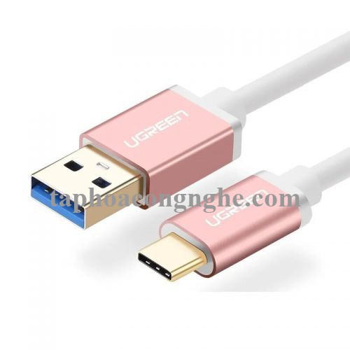 Ugreen 30537 0.5M màu Hồng Cáp USB TypeC sang USB 3.0 cao cấp US187 30030537